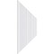 Ekena Millwork Set of Five Panels for 94 1/2"W x 32 1/4"H Framed Beadboard Fretwork Wainscot Wall Paneling WPKP16X01X15FBD - alternate 2